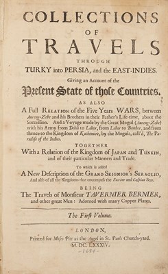 Lot 72 - TAVERNIER, JEAN BAPTISTE Collections of...
