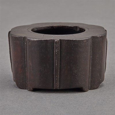 Lot 383 - Chinese Zitan Brushwasher Early 20th century...