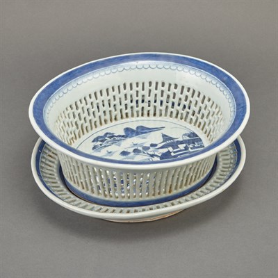Lot 159 - Chinese Canton Blue and White Porcelain...