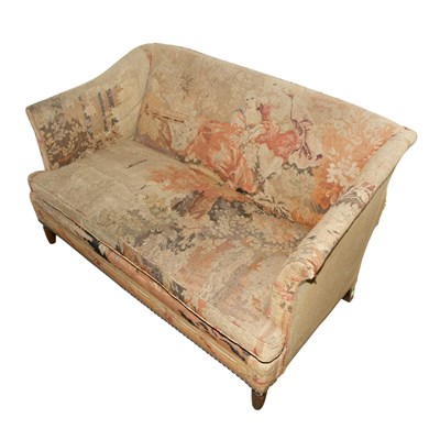 Lot 298 - English Needlepoint Upholstered Settee Length...