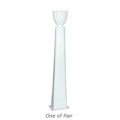 Lot 329 - Pair of White Painted Metal Torcheres Height 6...