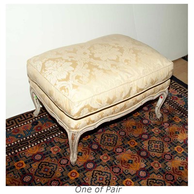 Lot 106 - Pair of Louis XV Style Silk Upholstered...