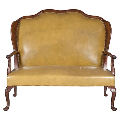 Lot 219 - Irish George II Style Green Leather...