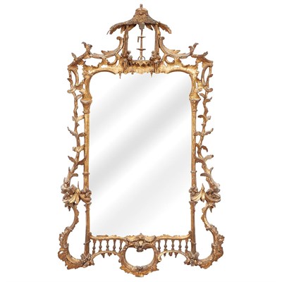 Lot 221 - George II Giltwood Pier Mirror In the manner...