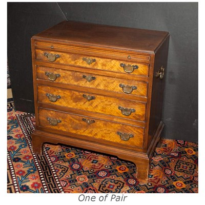 Lot 108 - Pair of George III Style Mahogany Bedside...