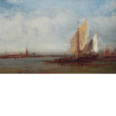 Lot 23 - Henri Duvieux French, 1855-1902 View of Venice...