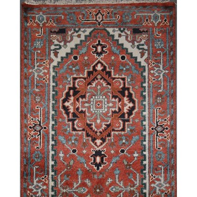 Lot 494 - Indo Heriz Runner India, contemporary Four...