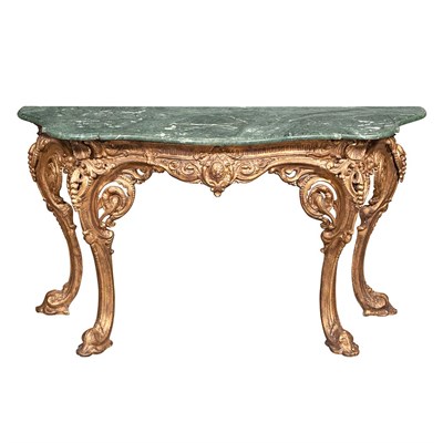Lot 80 - Rococo Style Gilt Cast Metal Console Second...