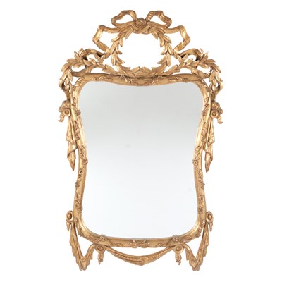 Lot 106 - Louis XVI Style Giltwood Mirror Of cartouche...
