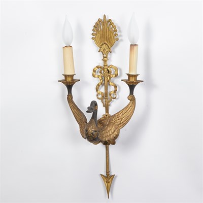 Lot 108 - Set of Four Empire Style Gilt and...