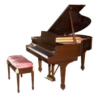 Lot 74 - Steinway & Sons Mahogany Baby Grand Piano...