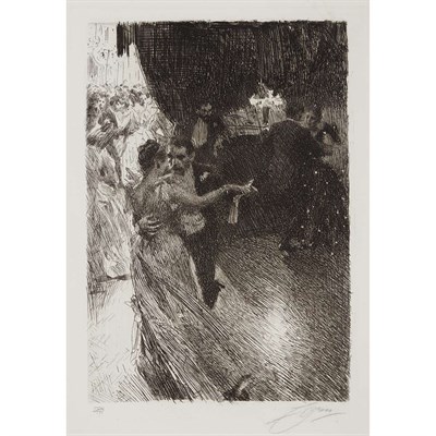 Lot 205 - Anders Zorn (1860-1920) THE WALTZ (ASPLUND 54;...