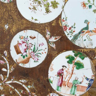 Lot 222 - George II Painted and Parcel-Gilt Porcelain...
