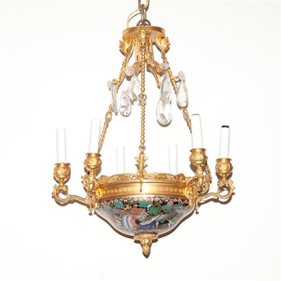 Lot 446A - Empire Style Gilt-Metal and Cloisonne...