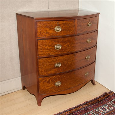 Lot 254 - George III Banded Mahogany Chest of Drawers...