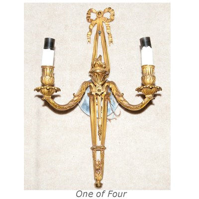 Lot 389 - Set of Four Louis XVI Style Gilt-Bronze...
