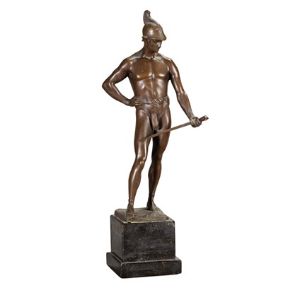 Lot 181 - German Bronze Figure of a Standing Warrior...