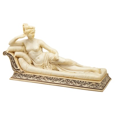 Lot 110 - Italian Carved Alabaster Figure of Paulina...