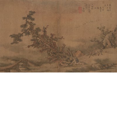 Lot 134 - Chinese School 19th Century Landscapes: Two...