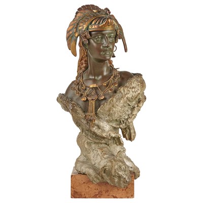 Lot 408 - Austrian Cold Painted Bronze Bust of the...