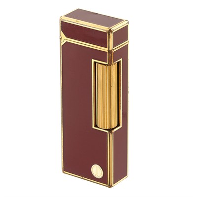 Lot 1155 - Gold-Tone Metal and Enamel Lighter, Dunhill