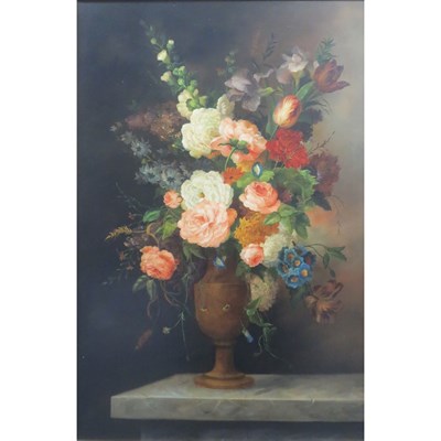 Lot 61 - 20th Century School Floral Still Life on a...