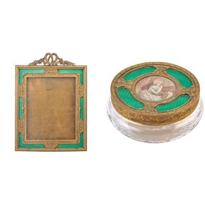 Lot 360 - Louis XVI Style Gilt-Bronze and Green...