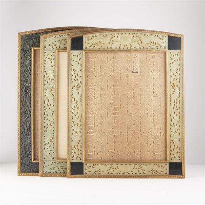 Lot 265 - Group of Three Gilt-Metal and Jade Photograph...