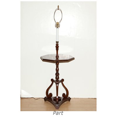 Lot 149 - Mahogany Stained Floor Lamp; Together with a...