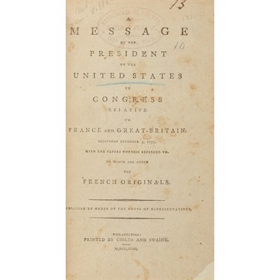 Lot 48 - [FOREIGN AFFAIRS] A Message of the President...