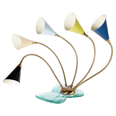 Lot 334 - Italian Design Five-Light Adjustable Lamp,...