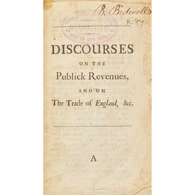 Lot 95 - DAVENANT, CHARLES Discourses on the Publick...