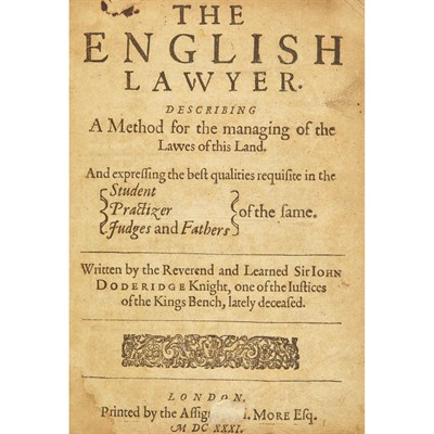 Lot 98 - [ENGLISH LAW] A group of rare and curious...