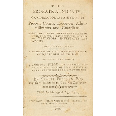 Lot 50 - [AMERICAN LEGAL HISTORY] Group of four 18th...