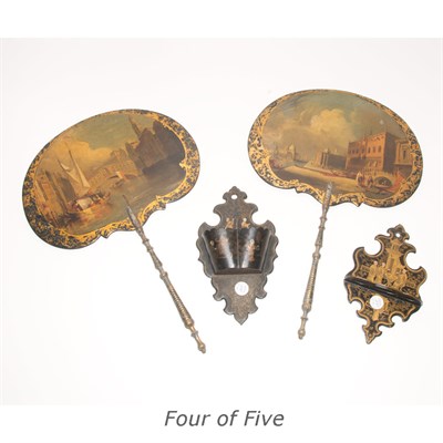 Lot 241 - Group of Five Continental and Asian Lacquered...