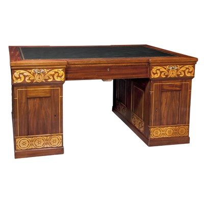Lot 301 - Empire Style Marquetry Inlaid Mahogany and...