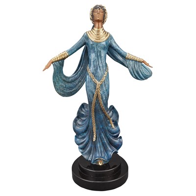 Lot 465 - Art Deco Style Cold Painted Bronze Figure of a...