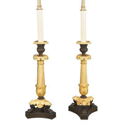 Lot 326 - Pair of Charles X Gilt and Patinated-Bronze...