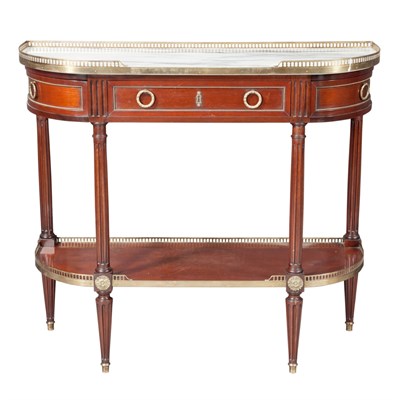 Lot 144 - Louis XVI Style Brass Mounted Mahogany Console...