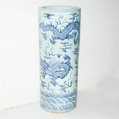 Lot 339 - Chinese Blue and White Glazed Porcelain...
