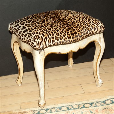 Lot 439 - Continental Leopard Upholstered Painted...
