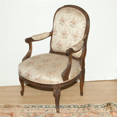 Lot 435 - Louis XV Style Stained Wood Fauteuil