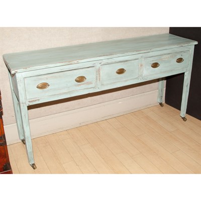 Lot 225 - Provincial Blue Painted Sideboard Height 34...