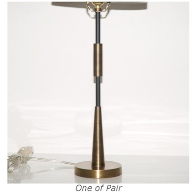 Lot 110 - Pair of 21st Century Design Brass Lamps Each...