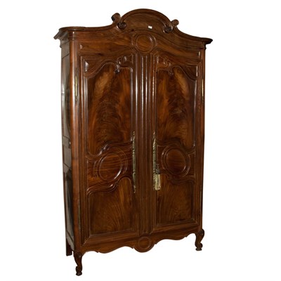 Lot 121 - French Provincial Walnut Armoire Height 8 feet...
