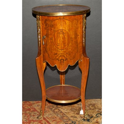 Lot 448 - Louis XV Style Inlaid Mahogany Side Cabinet...