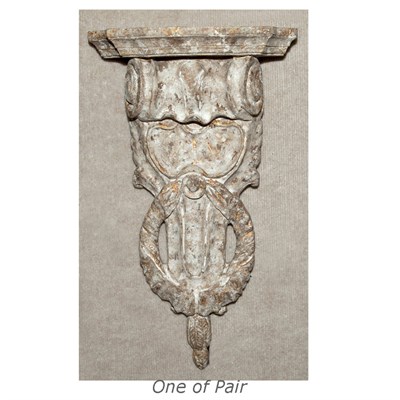 Lot 367 - Pair of Neoclassical Style Painted Composition...