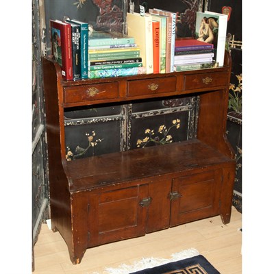 Lot 147 - Provincial Mahogany Stained Open Bookcase...