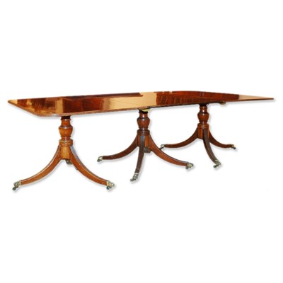 Lot 255 - George III Style Mahogany Triple-Pedestal...