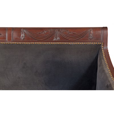 Lot 125 - Federal Style Upholstered Mahogany Settee The...